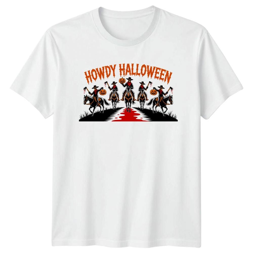 Howdy Halloween Riders Halloween Holidays Unisexs TShirt Unisexs Graphic Tee