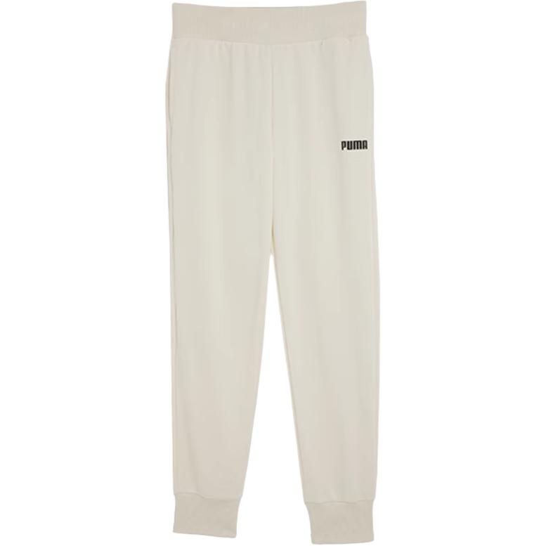Puma Comfortable Stylish Versatile Cuffed Knitted Sports Pants Women Bottoms White 671152-88