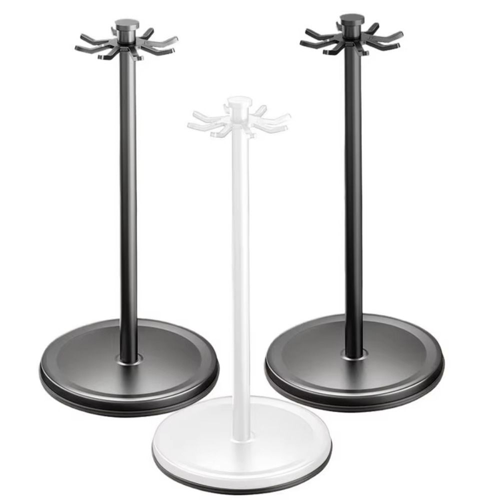 360 Degree Rotating Countertop Flatware Organizer 8 Hooks Flatware Storage Rack Spoons