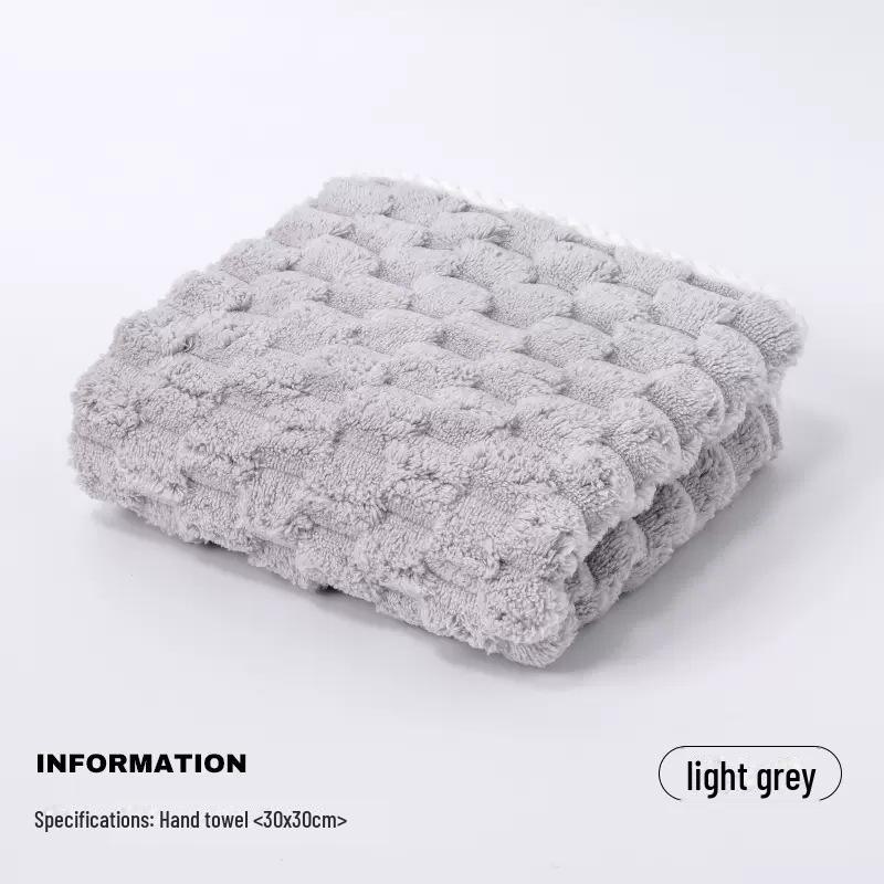 Полотенце для рук Cloud Grid Coral Fleece Super Absorbent Cute Hanging Hand Towel
