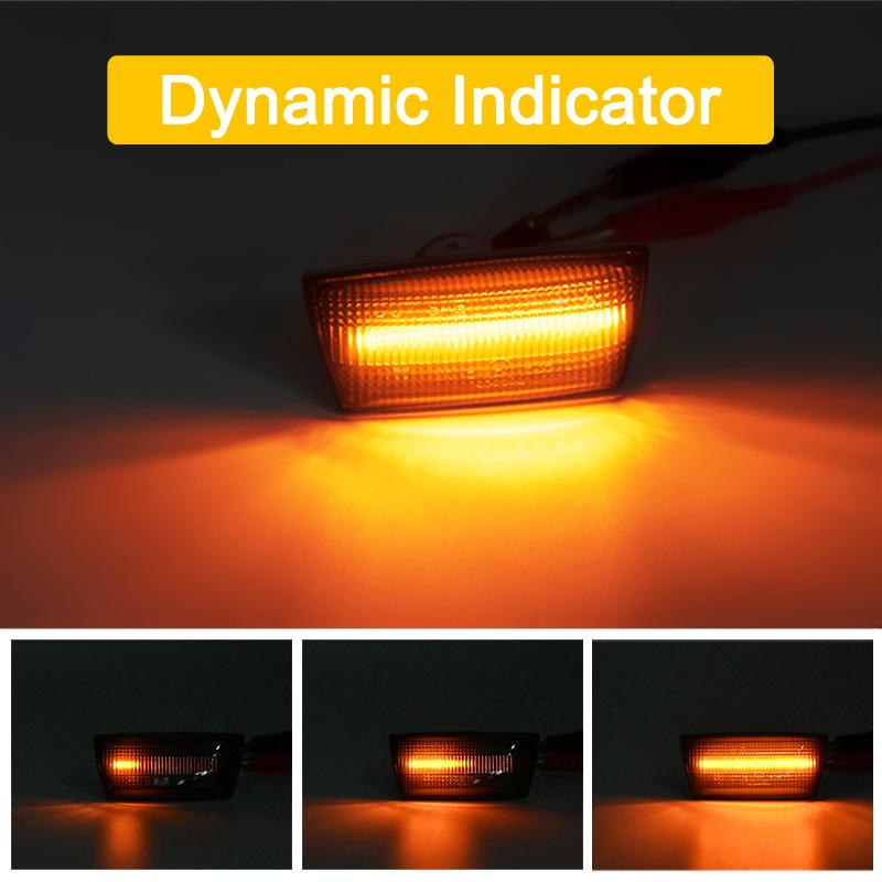 Smoked Lens Waterproof LED Side Fender Marker Lamp Flowing Turn Signal Light For Cadillac BLS 2005-2009 CTS 2008 2009 2010-2013