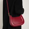 Vintage Saddle Bag Women Leather Single Shoulder Crossbody Bag Red Wedding Underarm Bags