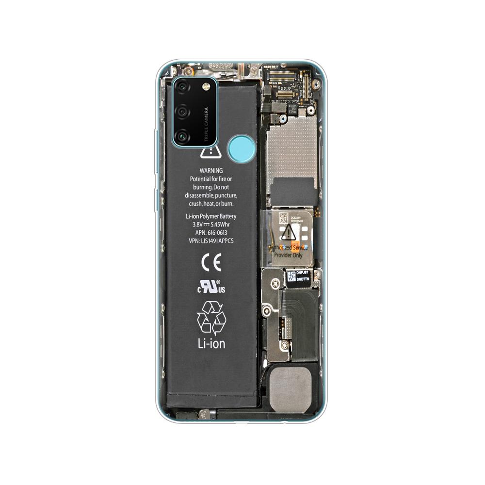 Чехол для HONOR 9A, чехол 6,3 дюйма; Мягкий силиконовый чехол из ТПУ для телефона Huawei Honor 9A 9 A MOA-LX9N, защитный чехол на заднюю панель, чехол Funda Shell