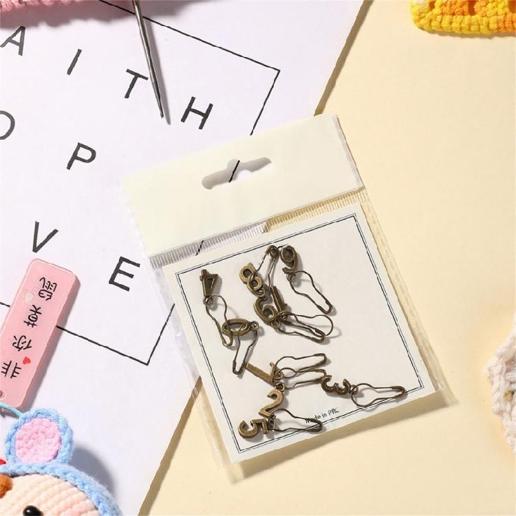 Металлические маркеры для вязания с цифрами для эффективного подсчета петель