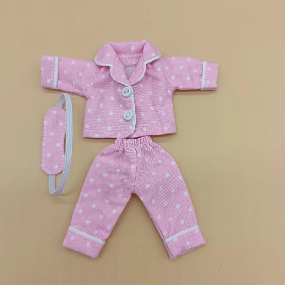 Shirt Pants Doll Pajamas Eye Mask Obitsu 11 Clothes Playing House Ob11 Sleep Clothes  Girl Gift