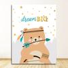 Painting Wall Pictures Kids Room Decor Bear Fox Lion Owl Raccoon Tent Dream Quotes Nordic S And Prints Wall Art Canvas