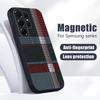 Чехол с текстурой ткани класса люкс для Samsung S26 Edge S25 FE S24 Plus S23 S22 Ultra A15 A16 A17 A35 A36 A37 A54 A55 A56 A57 5G Магнитный Гибридный Матовый Чехол