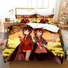 Милый набор постельного белья KonoSuba 3D Аниме Пододеяльник Размер King для Взрослых Детской Спальни Мультяшные Девочки