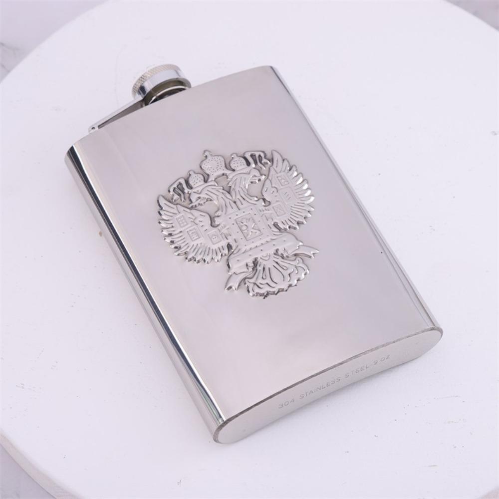 with Screw Cap Kettle Pot 304 Stainless Steel Liquor Pocket Portable Hip Flask