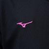 Mizuno NaviDry Long Sleeve Training UPF15 Sun Size Medium Women&#x27;s T-Shirt, Sweat-Wicking, Quick-Drying, Protection, 32MAC395, Black/Magenta,