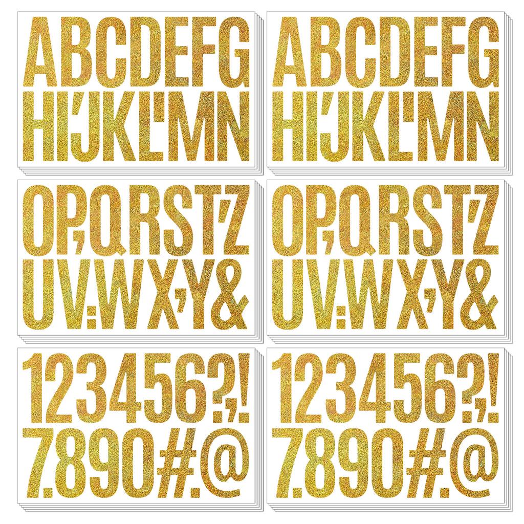 3 inch Sands Alphabet Sticker Shiny Holiday Birthday Party Decoration DIY Waterproof Large Size Sands Alphabet Sticker