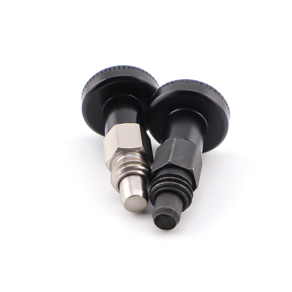 Mini M8 Knob Plungers Non Lock-Out Spring Lock Pin Aluminum Knob Locating Pin Stainless/Carbon Steel Indexing Plungers