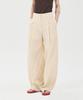 PINBLACK Tuck Detail Wide Fit Pants Beige