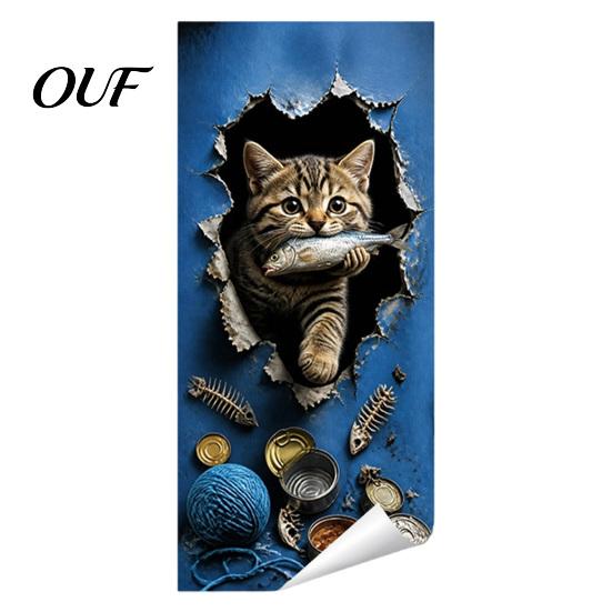 No Residue Bin Wraps Fun Animal Trash Can Stickers, Self?Adhesive Decals for Outdoor Garden Waste Graphics Garbage Can, Mailbox Storage Box