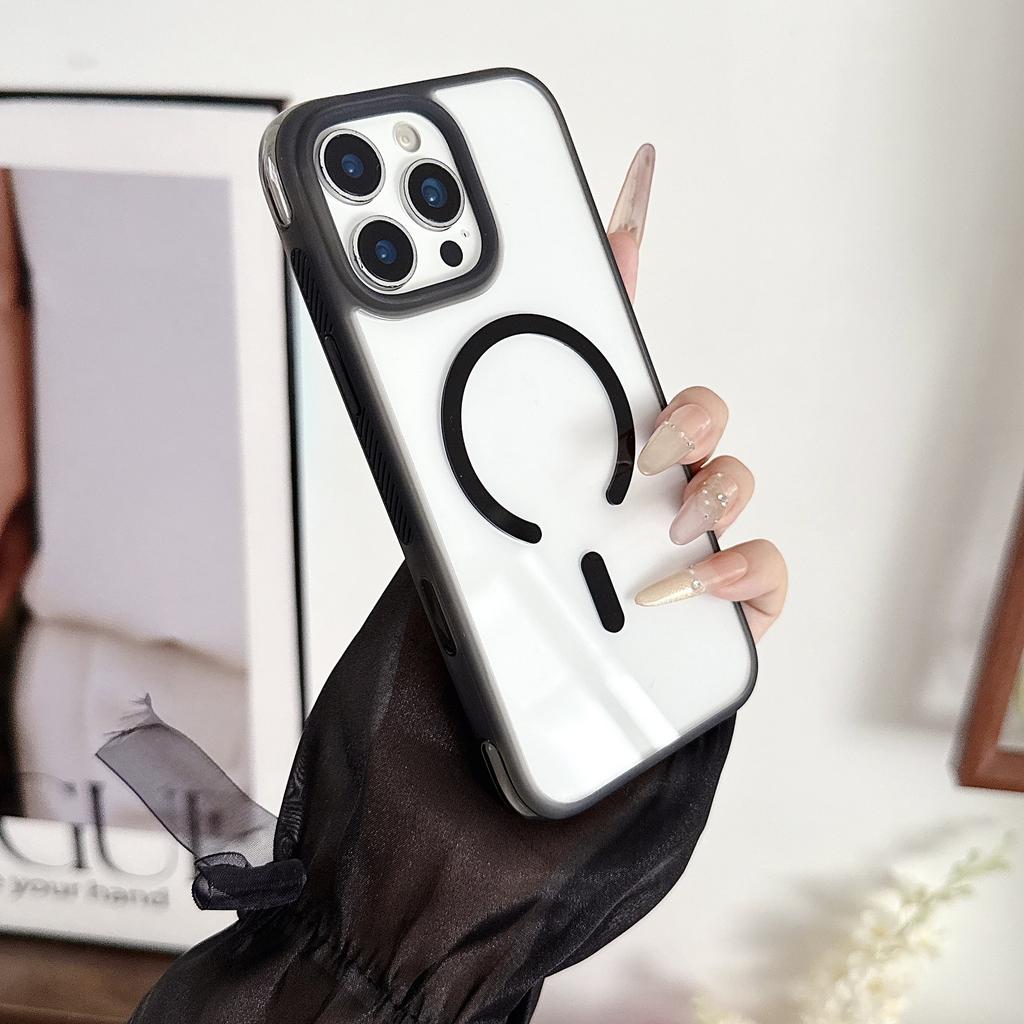 Foreign trade four-corner airbag magnetic mobile phone case is suitable for Apple 17PROMAX trend 17PRO high-end 16PRO.