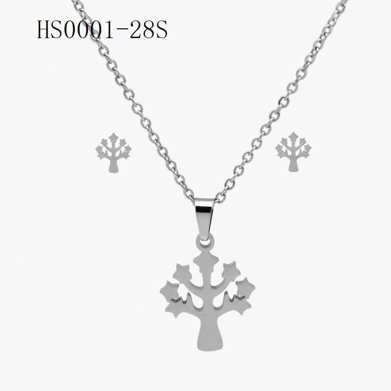 1Set Ladies Elegant Dangle Necklaces Pendant Piering Earrings Jewelry