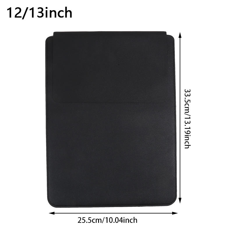 Non-Magnetic Laptop Sleeve - Compact Durable Synthetic PU Case With Rolling Function For Computer Laptop Bag