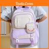 Color Matching Trendy Nylon Travel Backpack Lightweight Schoolbag Gift Kids