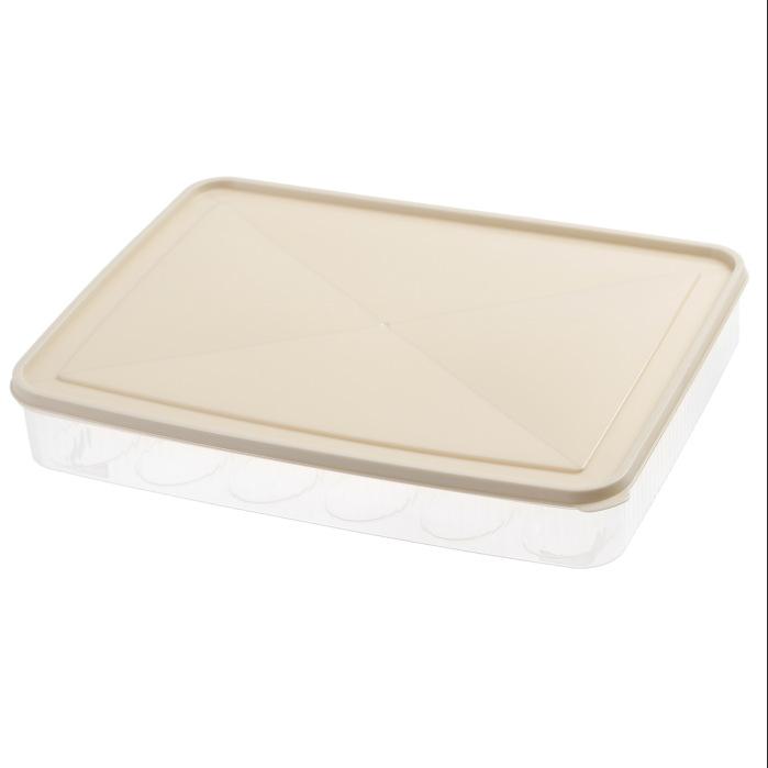 1/2 PCS Portable Deviled Egg Containers with Lid Eggs Clear Plastic Stackable Clear Storage Egg Tray for Refrigerator Organizer