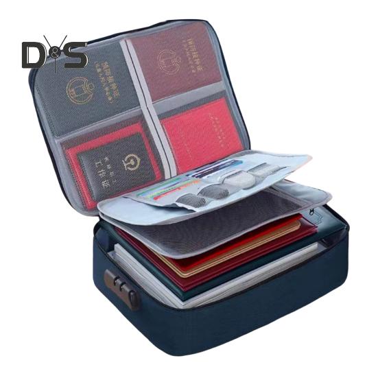 Document Organizer Folio Storage Bag with Handle Zipper Closure Large Capacity Waterproof Envelope File Holder Organizer