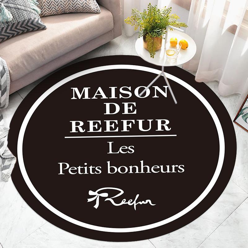 Мультяшный круглый ковер для спальни, коврик под компьютерное вращающееся кресло, коврик для детской комнаты, коврик для пола под письменный стол, бесшумный