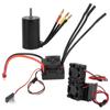 Waterproof 3660 3800KV Brushless Motor 80A Brushless ESC Heatsink Combo Set for 18 RC Car