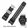 Resin Silicone Watch Band For Casio Big Mud King GWG-1000GB Black Gold G-SHOCK GWG-1000 Series Rubber Strap with Tools Bracelet