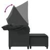 Vidaxl 2-Os. Sofa Ogrodowa Z Daszkiem I Podnóżkami, Czarna, Rattan Pe