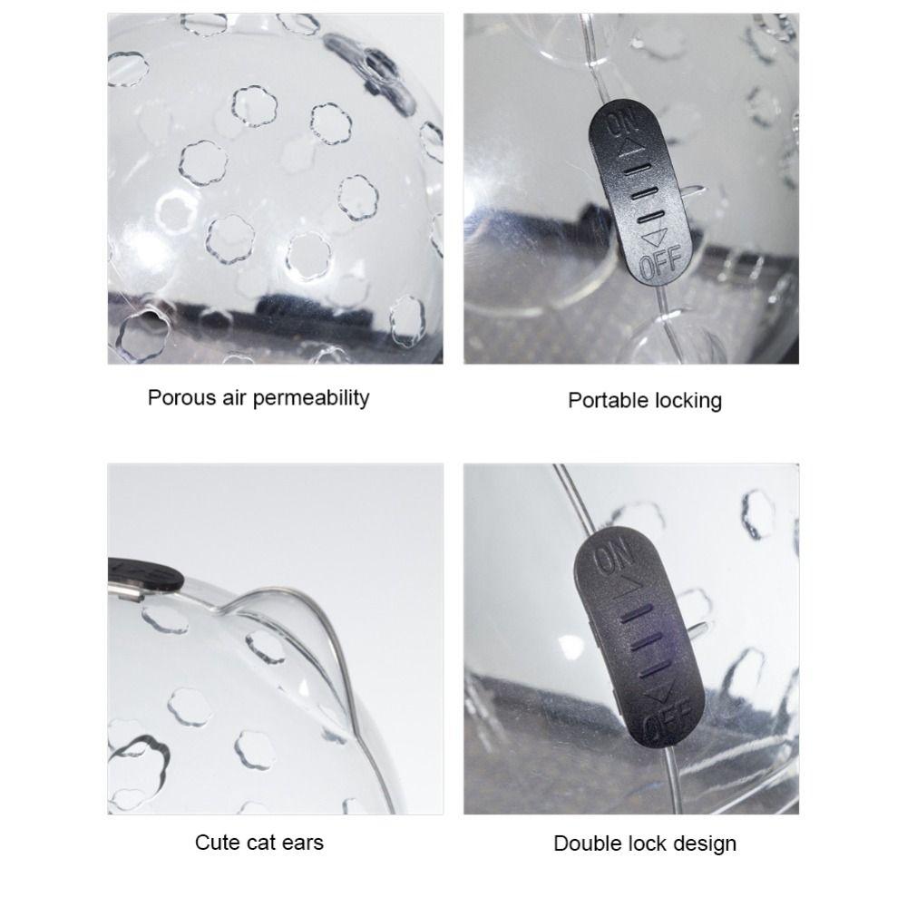 Breathable Pet Grooming Muzzle Mask Kitten Protective Helmet Anti-bite Space Hood Cat Head Cover