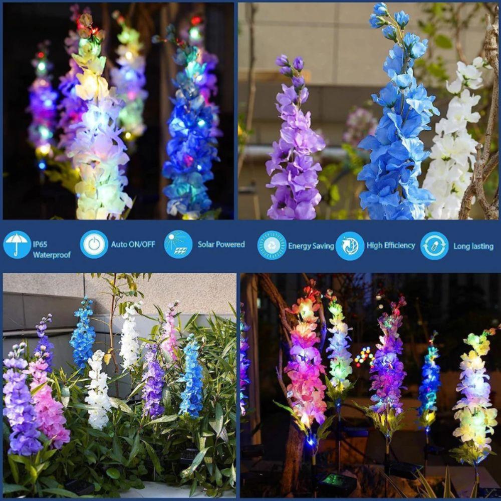 Solar Powered Solar Hyacinth Lawn Lights Waterproof Courtyard Decoration Landscape Lamp Courtyards