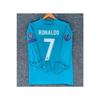 'Ronaldo . League Final Turquoise Football Jersey Long Sleeve 2017/2018 Season T-shirt