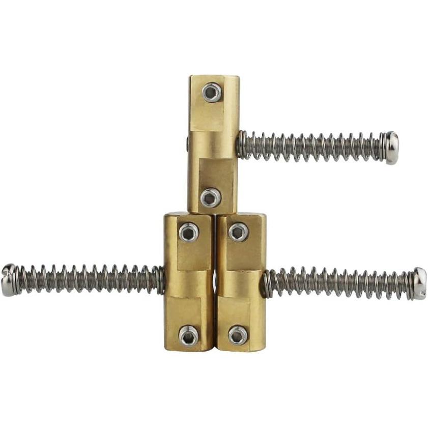 Guyker Brass Compensated Bridge Saddles Set of 3-10.8mm Barrel In-Tune Bridge Saddle with Wrench Compatible with Vintage-style Tele TL Electric