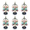 Four Cart Cute Handmade Glass Crafts [Pastel Tree] X 6-Piece Set