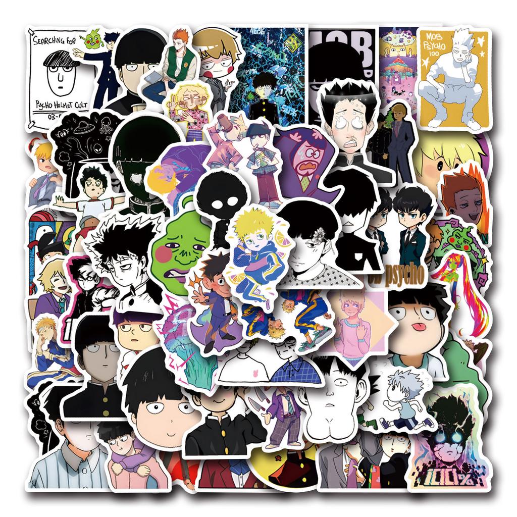 55 Новых Стикеры Граффити из Аниме Mob Psycho 100 Украсить Ноутбук Чемодан Стикеры для DIY