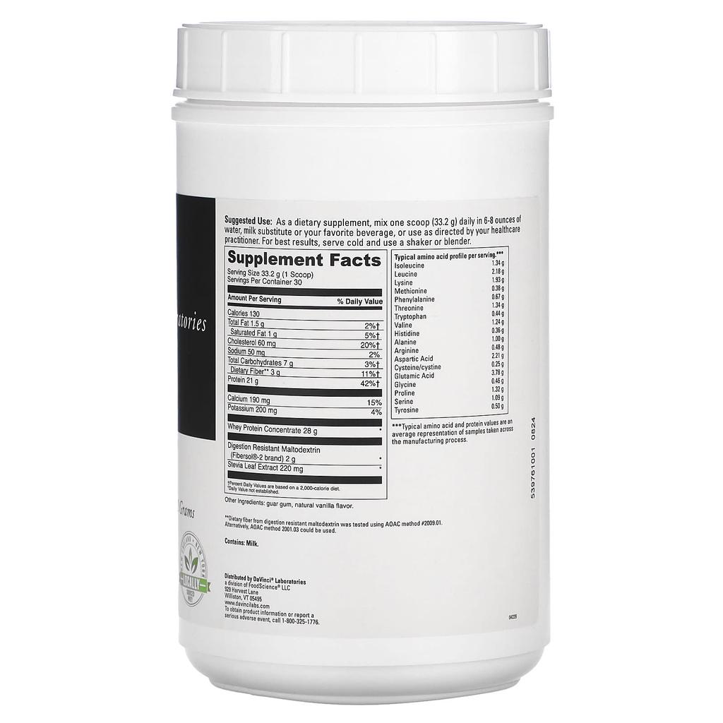 DaVinci Laboratories, Right Whey, Creamy Vanilla, 2.2 lb (996 g)