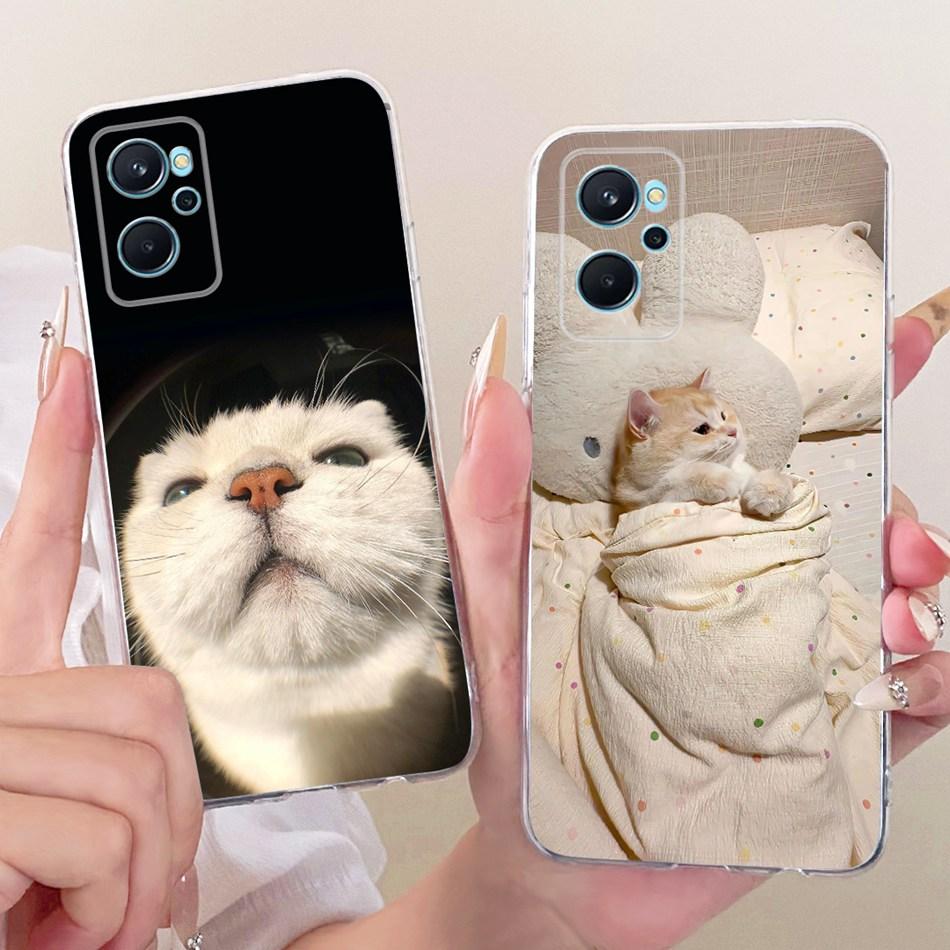 For Realme 9i RMX3491 Cute Flower Butterfly Cat Painted Case For Realme9i 4G Soft Silicone TPU Phone Cases