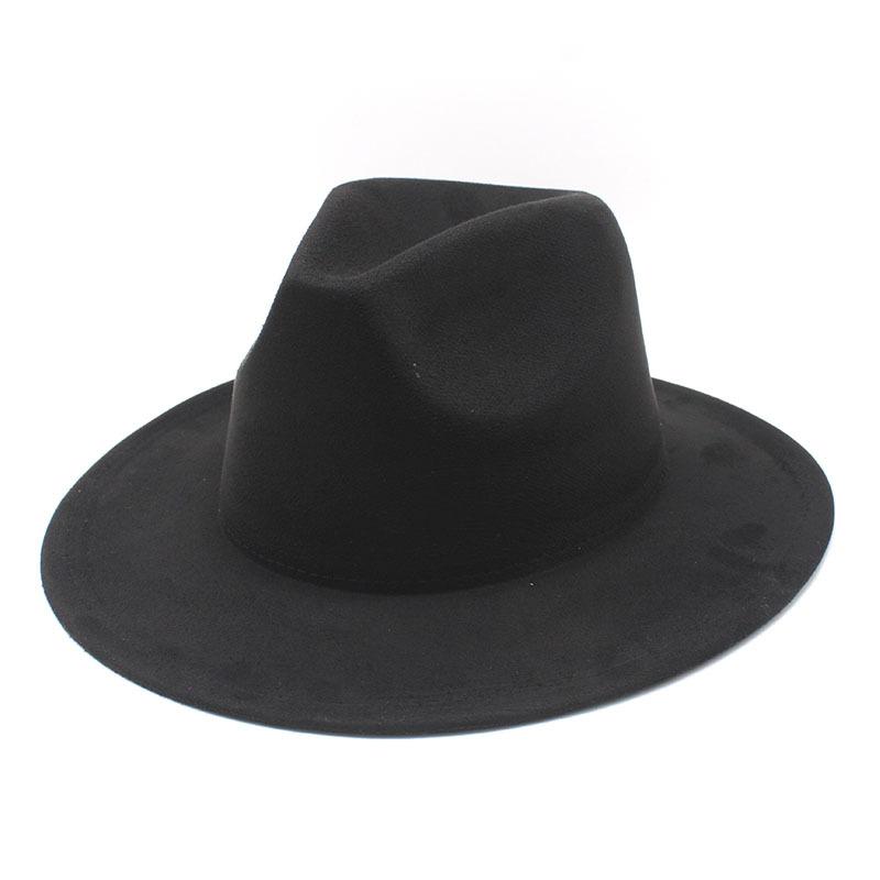Suede Men'S Ladies Jazz Hat Fashion Vintage British Felt Hat Felt Top Hat Women'S Hat
