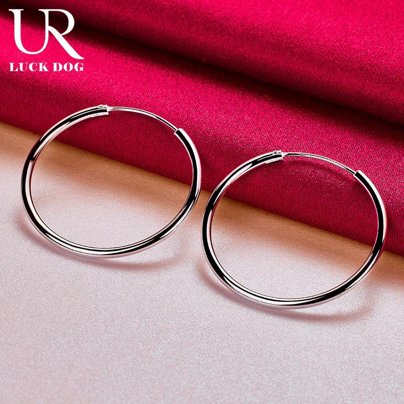 Круглые серьги для пирсинга из стерлингового серебра 925 пробы. Модные свадебные украшения.