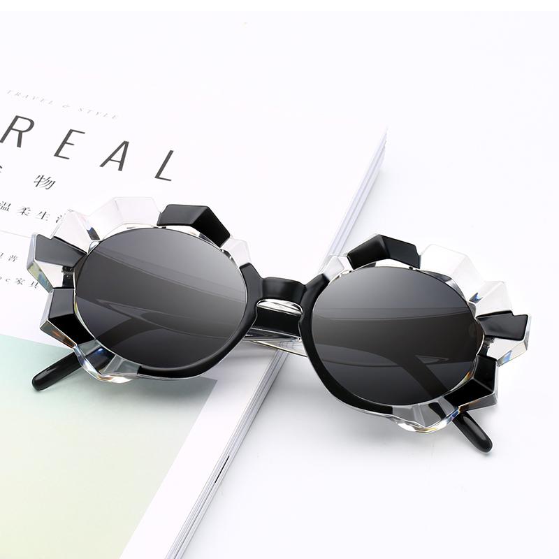 Irregular Plastic Frame Pink Lens Myopia Sun Glasses With Degree Sun Glasses For Women Prescription 0 -0.5 -0.75 To -6