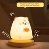 Ночник с мультяшными животными, мягкое мерцающее освещение, без затемнения, перезаряжаемый ночник, прикроватный светильник, украшение