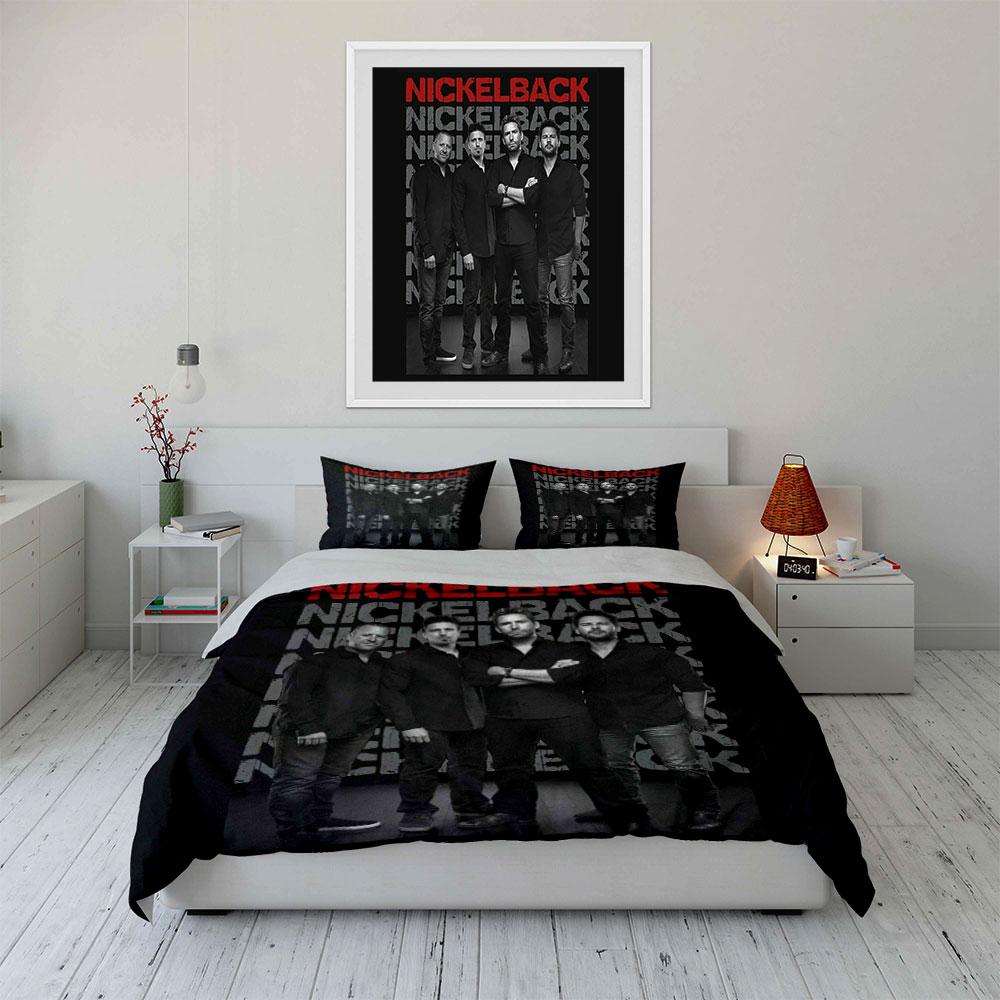 Nickelback Band Bedding Set Bedding Duvet Cover Set Duvet Cover Pillowcases  (1*Duvet Cover 2*Pillowcases, without duvet insert)