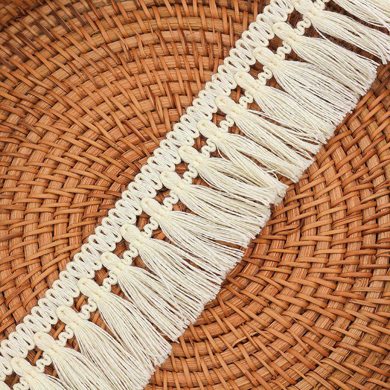 Plaid Fringe Polyester Lace Trim for Skirts, Tablecloths, DIY Bags, and Hat Accessories