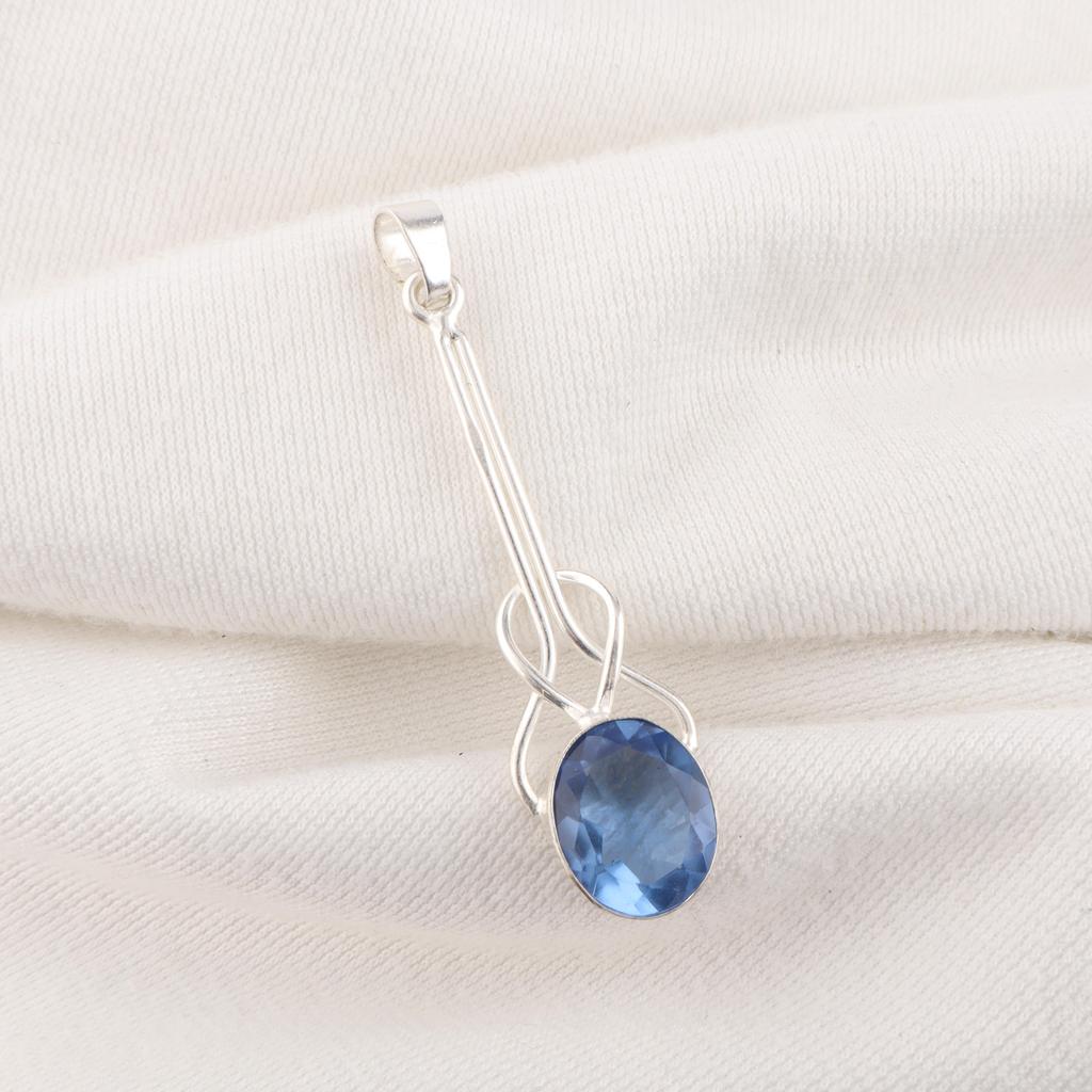 Ювелирные изделия с танзанитом, кулон из стерлингового серебра 925 пробы, очаровательный кулон ручной работы, богемный кулон с танзанитом в подарок бабушке