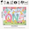 2D гобелен "ONE" с утёнком на День Рождения, Желтый фон для вечеринки с утёнком
