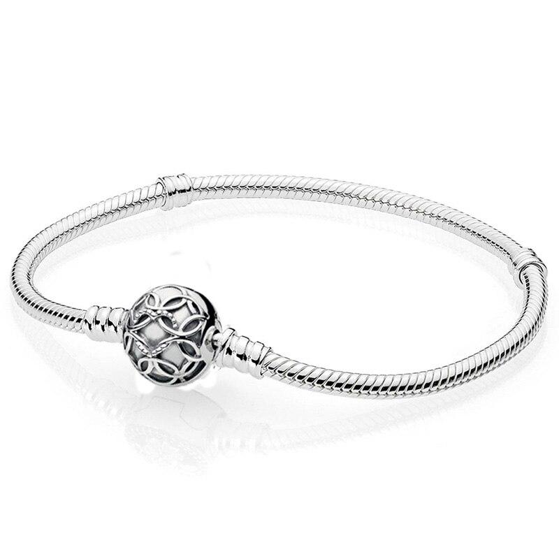 Latest Sterling Tone Moment Retro Pattern Of Love Snake Chain Wrist Bracelet For Bangle Bead Charm Diy JewelryVintage Chain