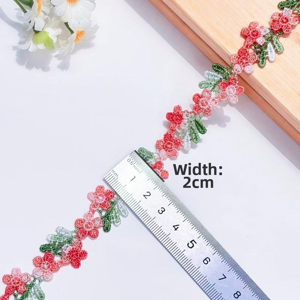 Water-soluble Flower Lace Trim 2cm Wide Small Floral Lace Embroidered Lace Trim Sewing Projects