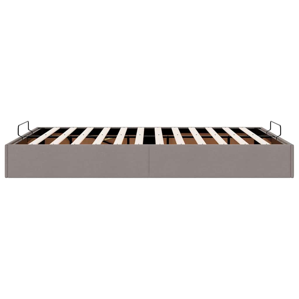 Ottoman Bed without Mattress Taupe 140x190 cm Fabric