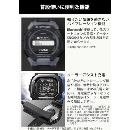 Casio wristwatch G-Shock G-Squad heart rate monitor Bluetooth equipped DW-H5600-1JR mens black