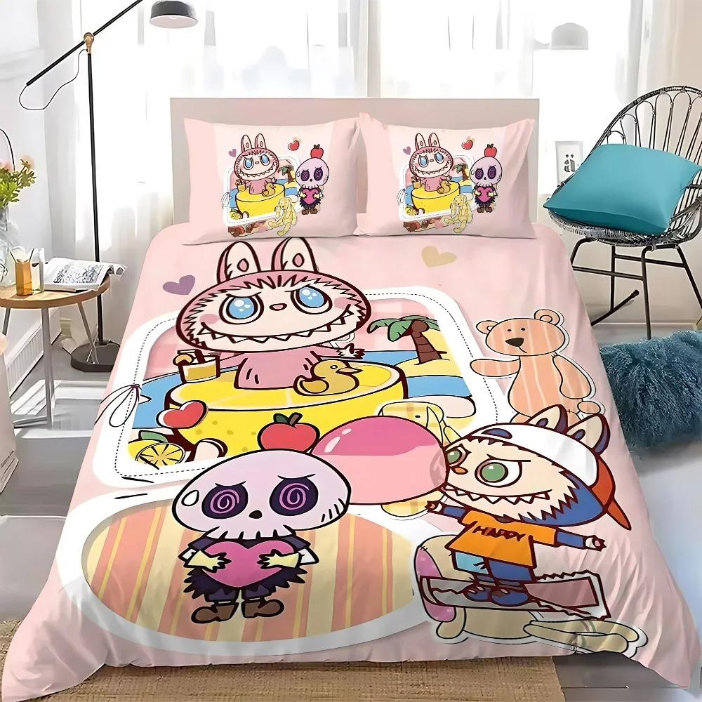 Cute Bubu Bedding 2/3 Piece Bedroom set,Children'sGift Teenagers Adulte Microfibre Double Bed Duvet Cover with Zip Room Decor