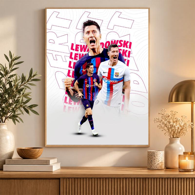 Robert Lewandowski Diamond Painting Kit 5D Full Drill DIY Diamond Mosaic Wall Art Home Decor